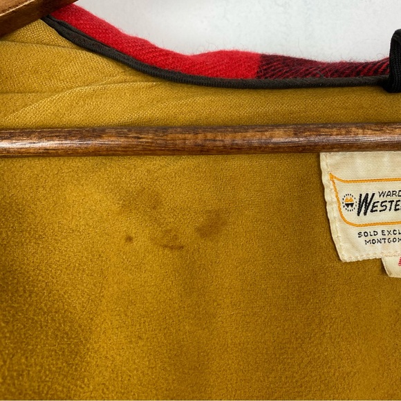 Vintage Western Field size 40 Men’s Red Black Buffalo Plaid Wool Hunting Jacket - Picture 12 of 16